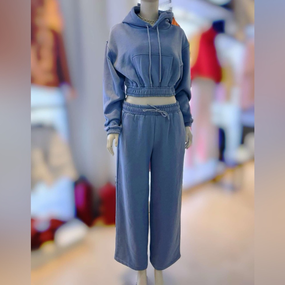 Zara long sleeve hoodie straight leg pants size XS, S, M